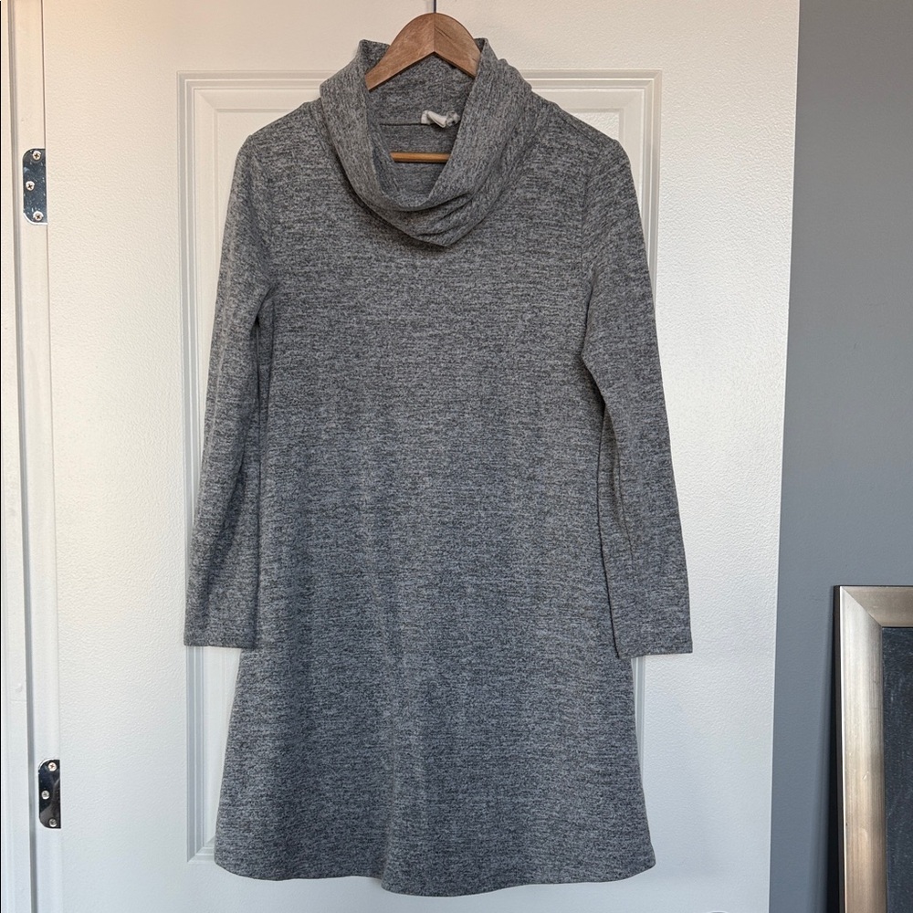 LOFT Gray Cowl Neck Dress